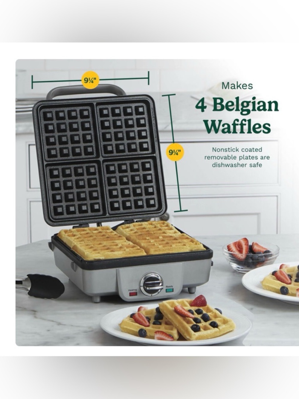 Cuisinart Belgian Waffle Maker with Pancake Plates - Model WAF300